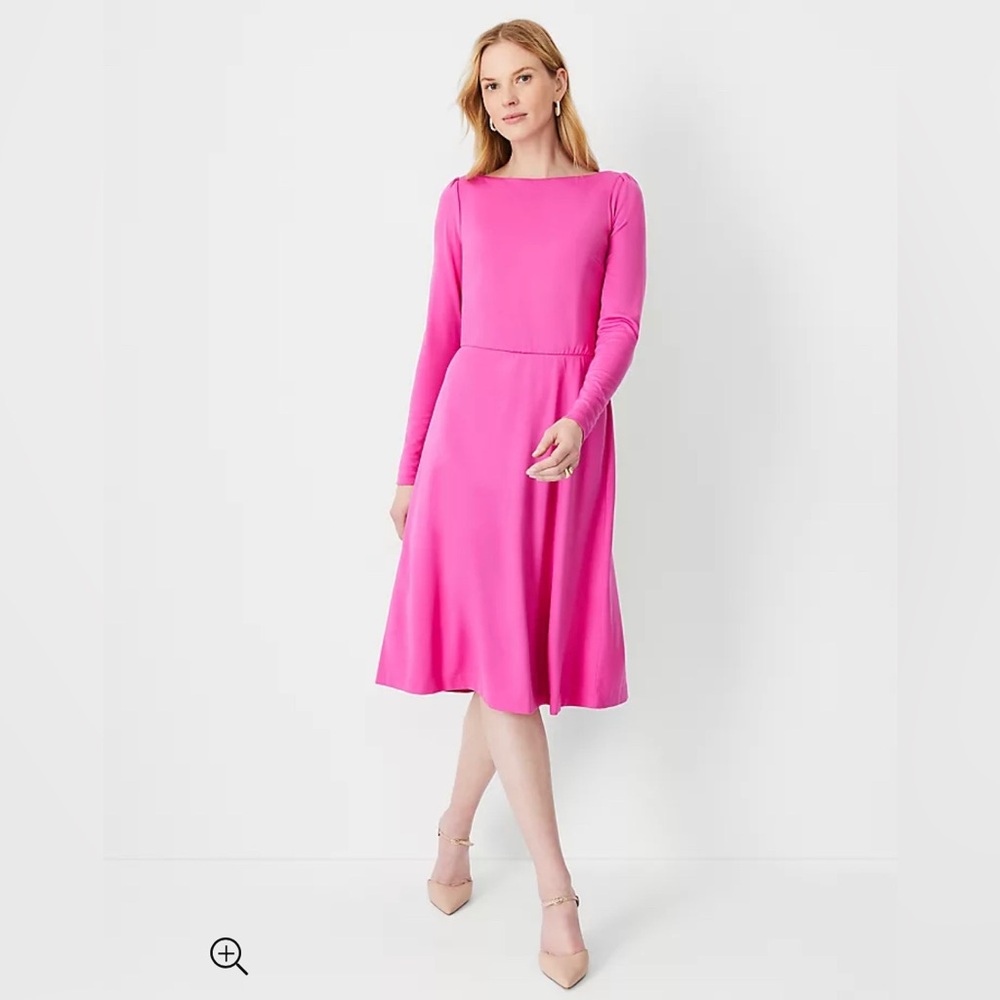 Ann Taylor Pink Midi Dress